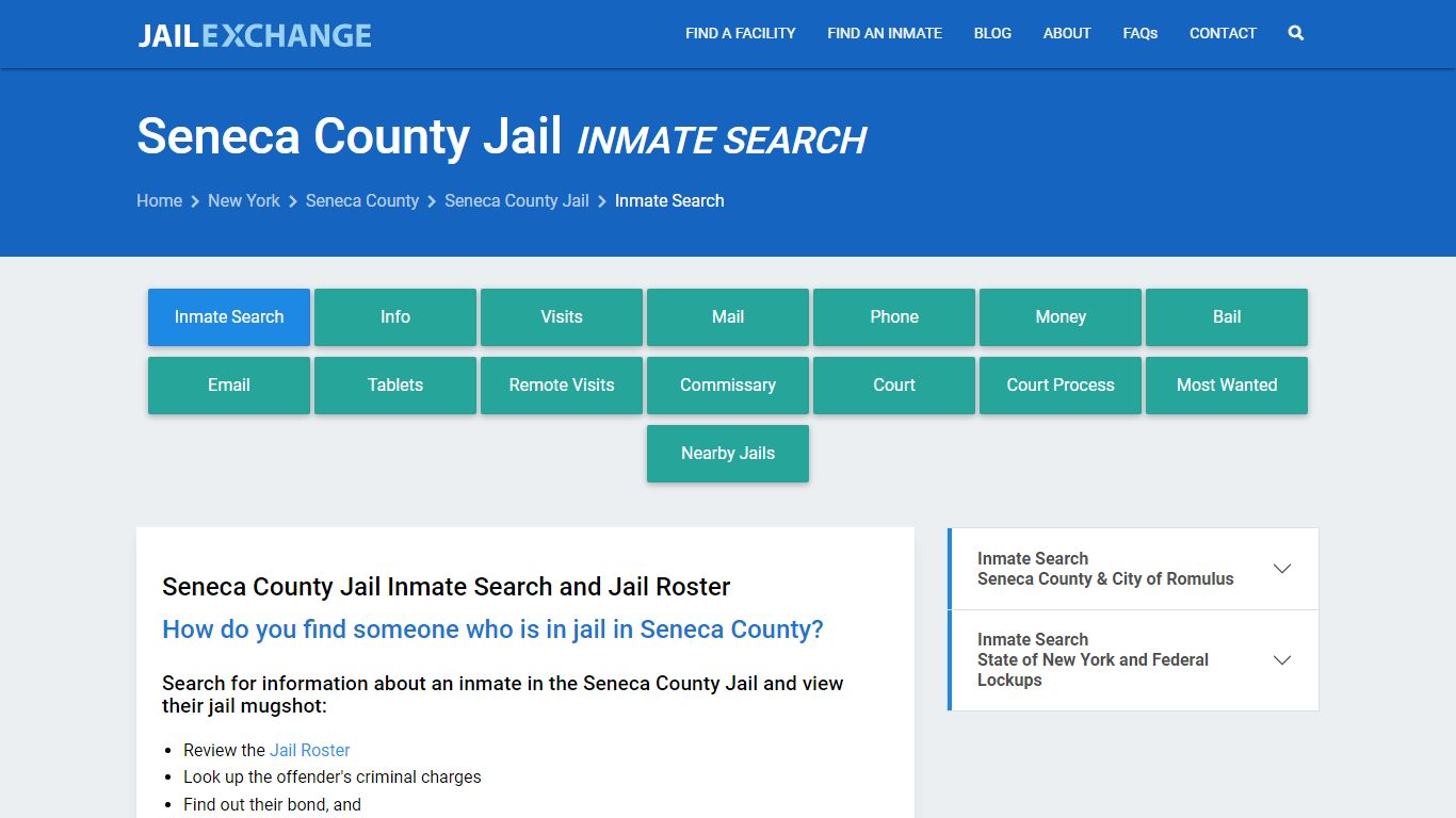 Inmate Search: Roster & Mugshots - Seneca County Jail, NY - Jail Exchange